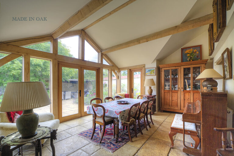 Oak framed extension garden room